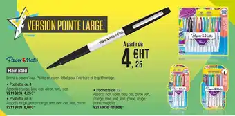 Plein ciel Flair Bold Paper Mate offre