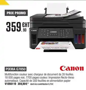 Plein ciel Pixma G7050 Canon offre