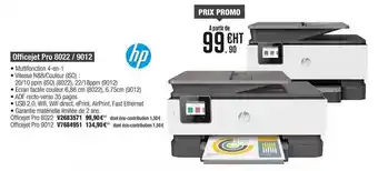 Plein ciel Officejet Pro 8022 - 9012 Hp offre