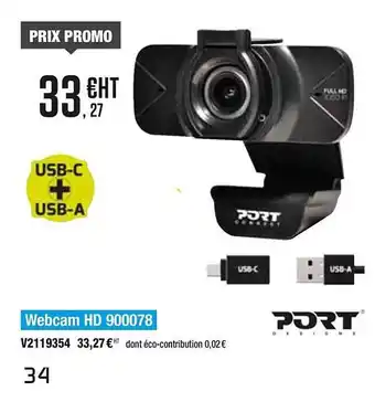 Plein ciel Webcam Hd 900078 Port offre