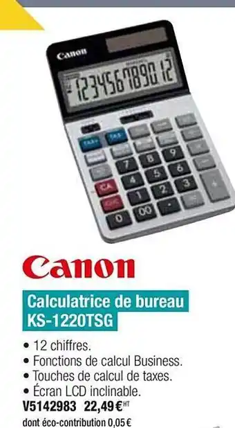 Calculatrice De Bureau Ks-1220tsg Canon