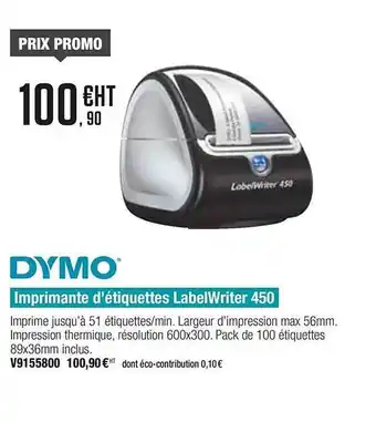 Plein ciel Imprimante D'étiquettes Labelwriter 450 Dymo offre