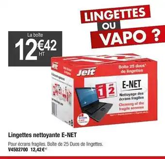 Plein ciel Lingettes Nettoyantes E-net Jelt offre