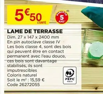 Bricomarché Lame De Terrasse offre