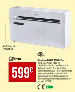 Bricorama Qlima Climatiseur MONOBLOC WDH 224 offre