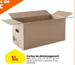 Weldom Carton de déménagement offre