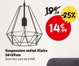 Maxi Bazar Suspension métal filaire 26x29cm offre