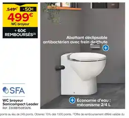 Castorama SFA WC broyeur Sanicompact Leader offre