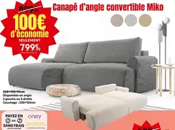 Maxi Bazar Canapé d’angle convertible Miko offre