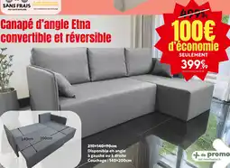 Maxi Bazar Canapé d’angle Etna convertible et réversible offre