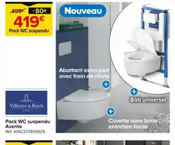 Castorama Villeroy & Boch Pack WC suspendu Avento offre