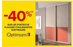 Castorama Optimum -40% SUR LES PORTES DE PLACARD COULISSANTES SUR MESURE Optimum offre