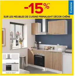 Castorama 15% SUR LES MEUBLES DE CUISINE PRIMALIGHT DÉCOR CHÊNE offre