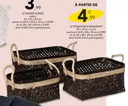 Stokomani LE PANIER DE RANGEMENT offre