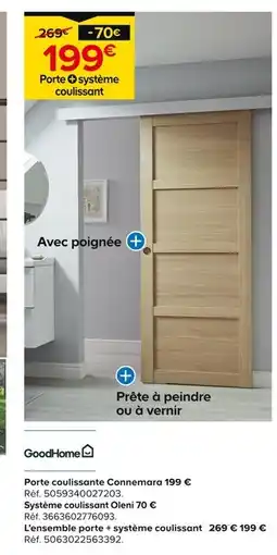 Castorama GoodHome Porte coulissante Connemara offre