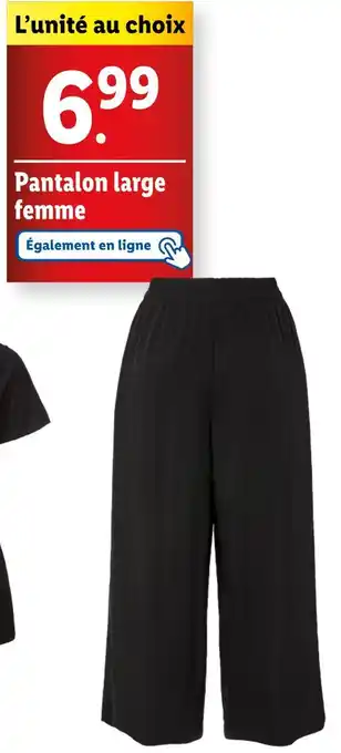 Lidl esmara Pantalon large femme offre