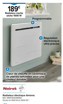 Castorama Noirot Radiateur électrique Amaroc offre