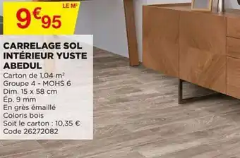 Bricomarché Carrelage Sol Intérieur Yuste Abedul offre