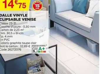 Bricomarché Dalle Vinyle Clipsable Venise offre