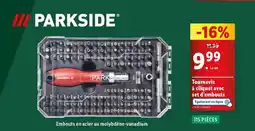 Lidl Parkside - tournevis à cliquet avec a sel d'embouts offre
