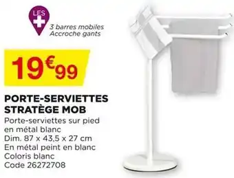Bricomarché Porte-serviettes Stratège Mob offre