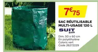 Sac Réutilisable Multi-usage 120 L Suit Bag