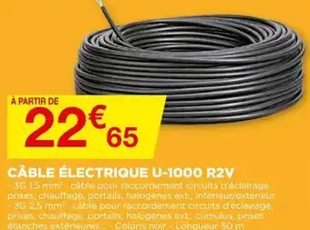 Bricomarché Câble électrique U-1000 R2v offre