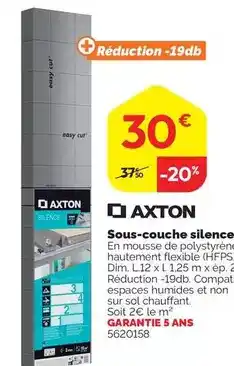 Weldom Axton - sous-couche silence offre
