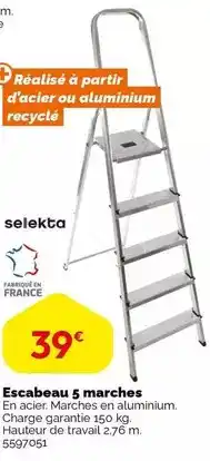 Weldom Selekta - escabeau 5 marches offre