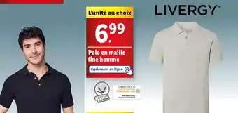 Lidl Livergy - polo en maille fine homme offre