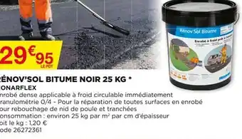 Bricomarché Rénov'sol Bitume Noir 25 Kg offre