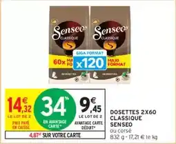 Intermarché Senseo - dosettes 2x60 classique offre