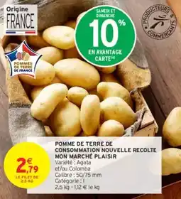 Intermarché Pomme de terre de consommation nouvelle recolte mon marché plaisir offre
