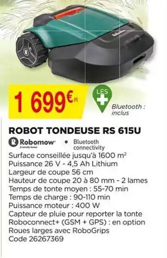 Robot Tondeuse Rs 615u Robomow