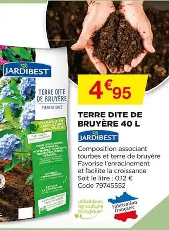 Bricomarché Terre Dite De Bruyère 40 L Jardibest offre