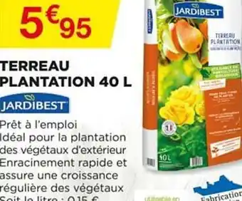 Bricomarché Terreau Plantation 40 L Jardibest offre