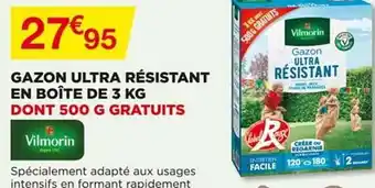 Bricomarché Gazon Ultra Résistant En Boîte De 3 Kg Vilmorin offre
