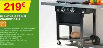 Plancha Gaz Sur Chariot Gaïa