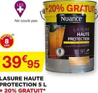 Bricomarché Lasure Haute Protection 5 L + 20% Gratuit Nuance offre