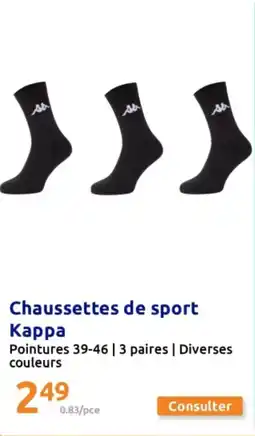 Action Chaussettes de sport Kappa offre
