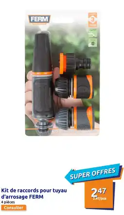 Action Kit de raccords pour tuyau d'arrosage FERM offre