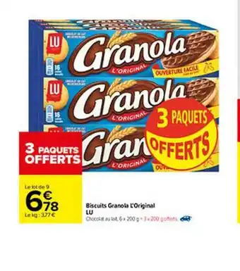 Carrefour Biscuits Granola L'original Lu offre