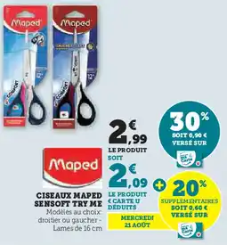Super U CISEAUX MAPED SENSOFT TRY ME offre