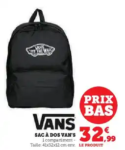 Super U SAC À DOS VAN'S offre