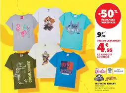 Super U TEE-SHIRT ENFANT 100% coton offre