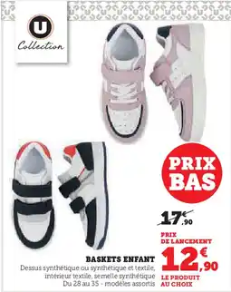Super U BASKETS ENFANT offre