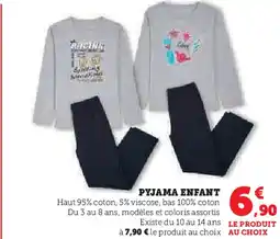 Super U PYJAMA ENFANT offre