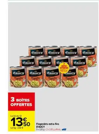 Carrefour Flageolets Extra-fins D'aucy offre