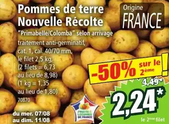 Norma Pommes de terre Nouvelle Récolte offre