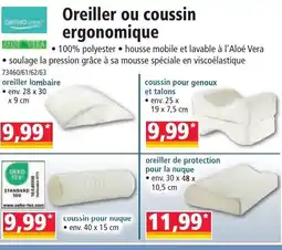 Norma Oreiller ou coussin ergonomique offre